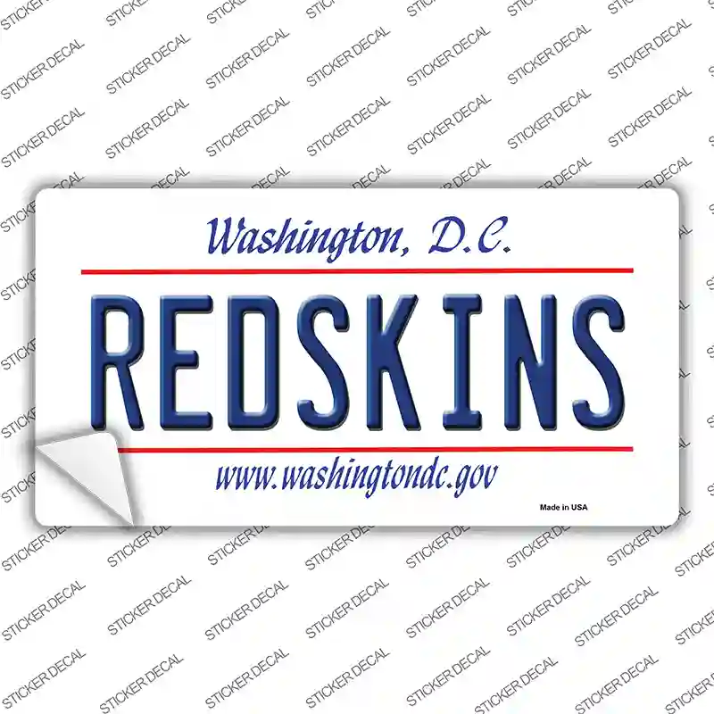 Redskins Washington State Novelty Sticker Decal