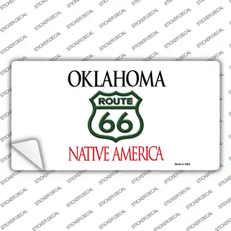 Route 66 Shield Oklahoma Novelty Sticker Decal