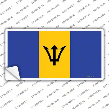 Barbados Flag Novelty Sticker Decal