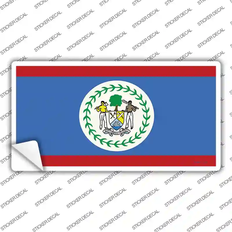 Belize Flag Novelty Sticker Decal