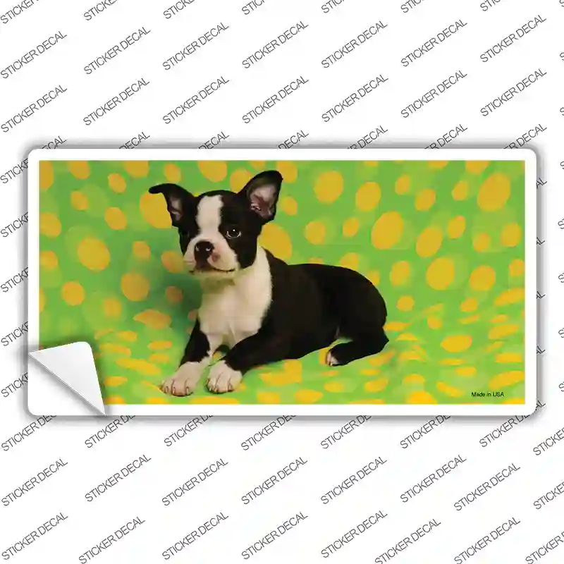 Boston Terrier Dog Novelty Sticker Decal