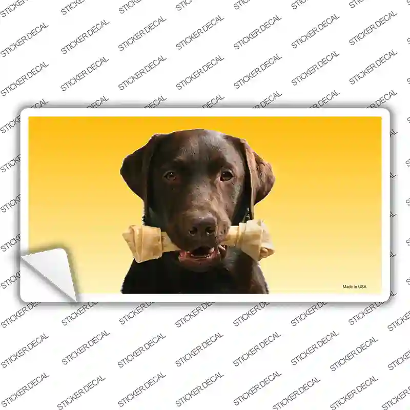 Chocolate Labrador Retriever Dog Novelty Sticker Decal