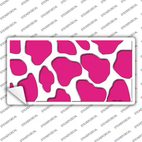Pink White Giraffe Novelty Sticker Decal