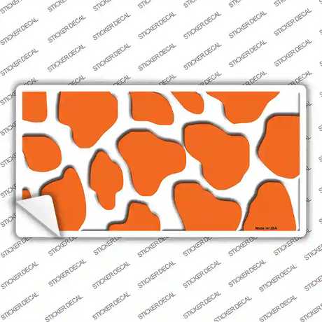Orange White Giraffe Novelty Sticker Decal