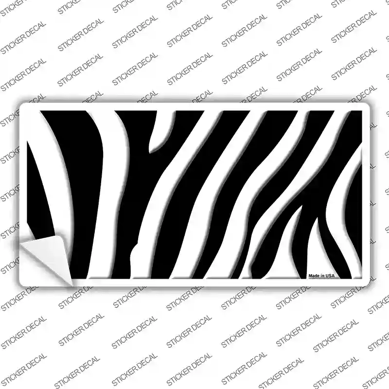 Black White Zebra Novelty Sticker Decal