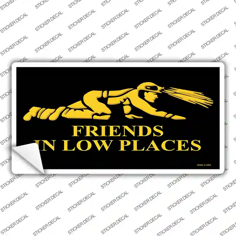 Miners Friends In Low Places Novelty Sticker Decal