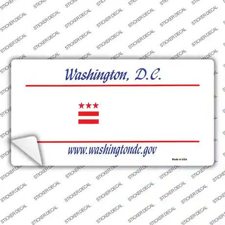 Washington DC State Blank Novelty Sticker Decal