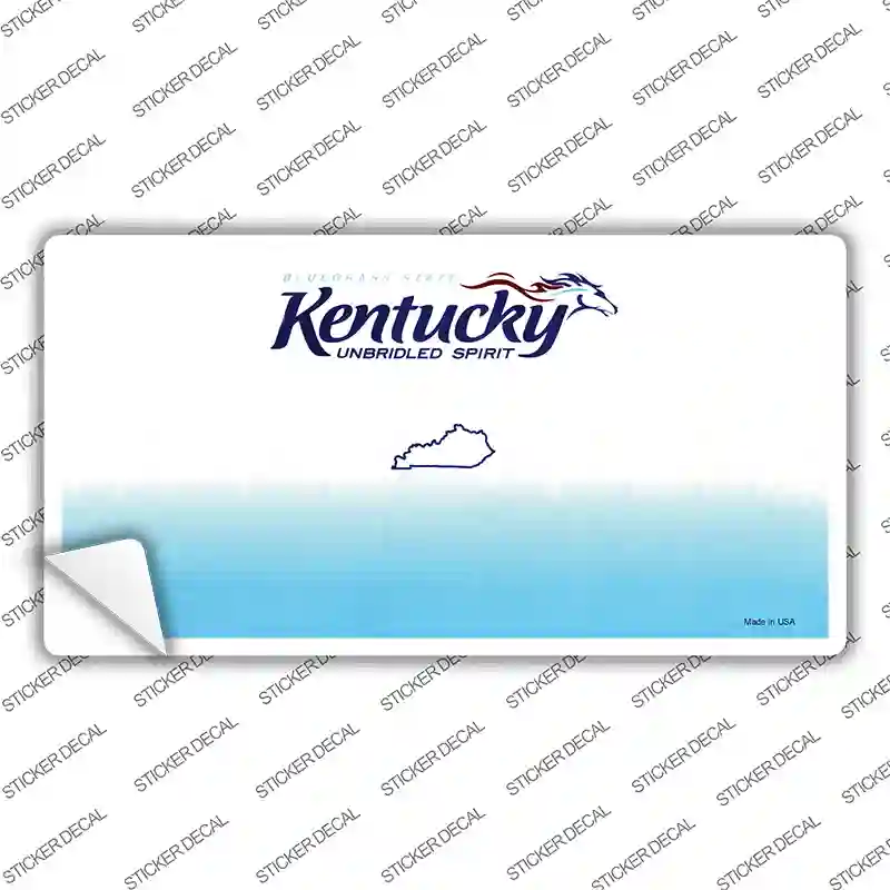 Kentucky State Blank Novelty Sticker Decal