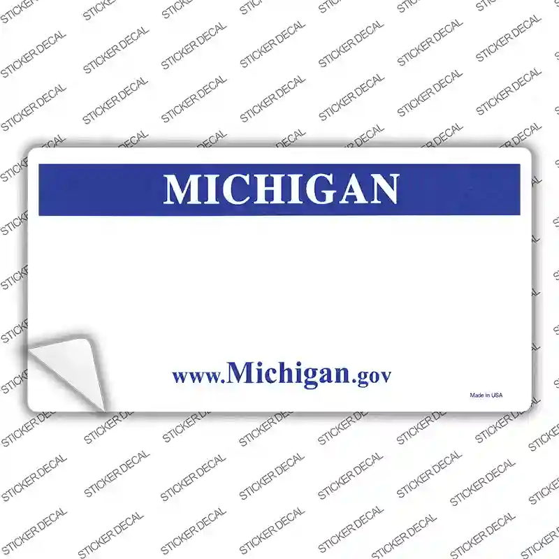 Michigan Background Novelty Sticker Decal