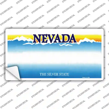 Nevada State Blank Novelty Sticker Decal