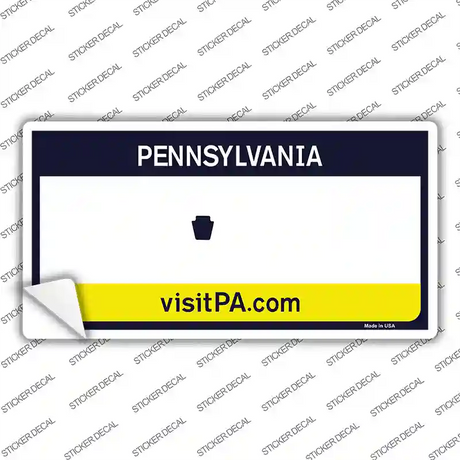 Pennsylvania State Blank Novelty Sticker Decal