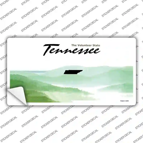 Tennessee State Blank Novelty Sticker Decal