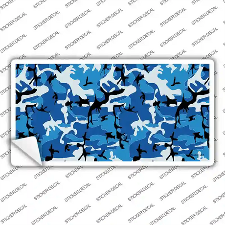 Blue Camouflage Novelty Sticker Decal