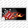 Fire Dice Flame Novelty Sticker Decal