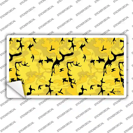 Yellow Camouflage Novelty Sticker Decal