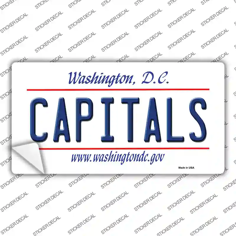 Capitals Washington DC State Novelty Sticker Decal