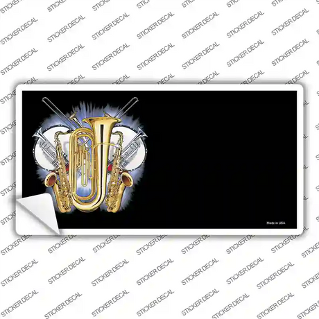 Band Musical Instruments Offset Novelty Sticker Decal