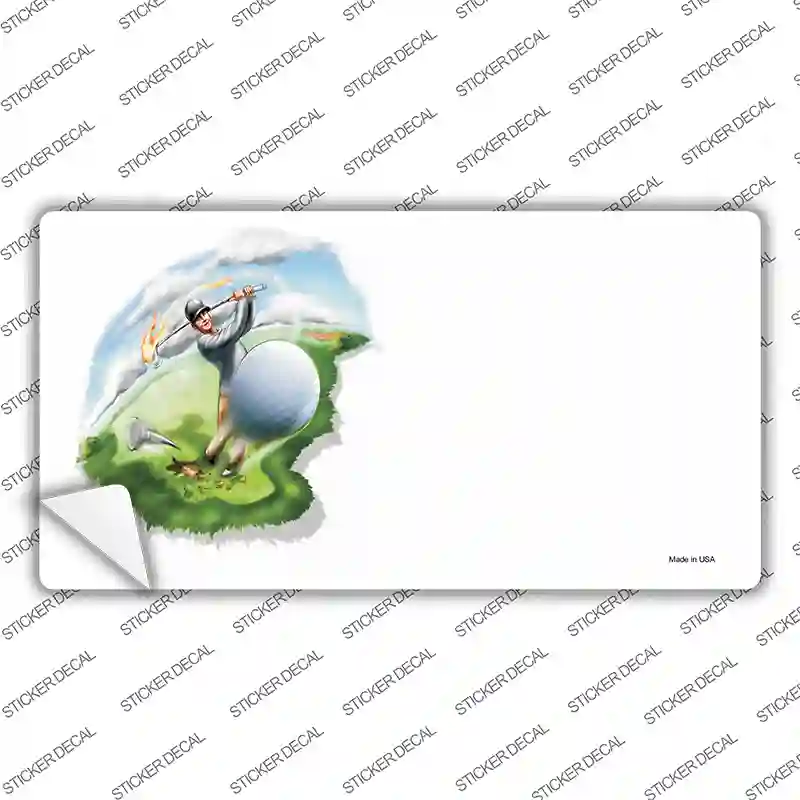 Golf Tee Shot Offset Novelty Sticker Decal