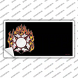 Fire Cross Offset Flat Novelty Sticker Decal