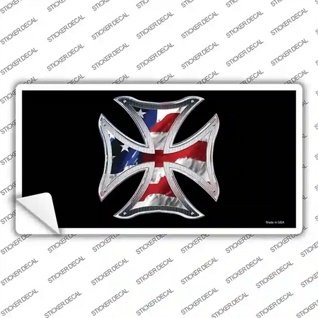 Maltese Cross Flag Novelty Sticker Decal