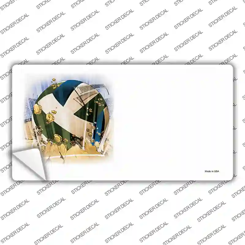 Volleyball Offset Novelty Sticker Decal