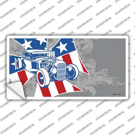 Retro Rod Offset Novelty Sticker Decal