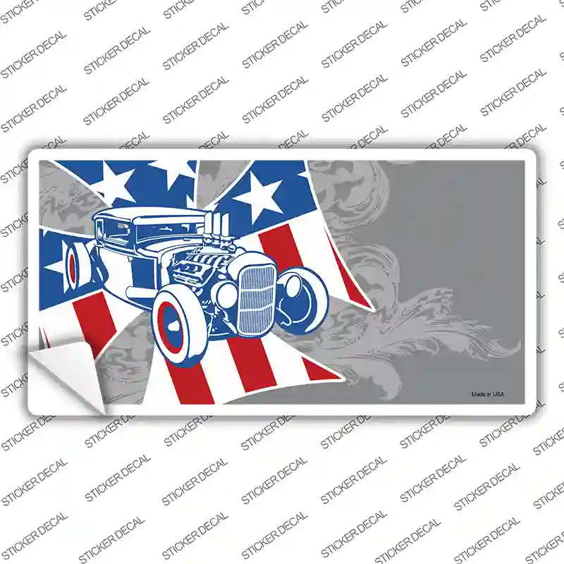 Retro Rod Offset Novelty Sticker Decal