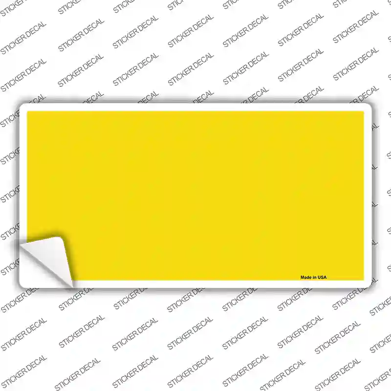 Yellow Solid Novelty Sticker Decal