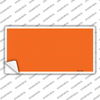 Orange Solid Novelty Sticker Decal