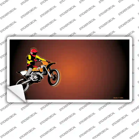 Dirt Bike Rider Offset Novelty Sticker Decal