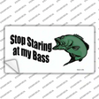 Stop Staring At My Bass Novelty Sticker Decal