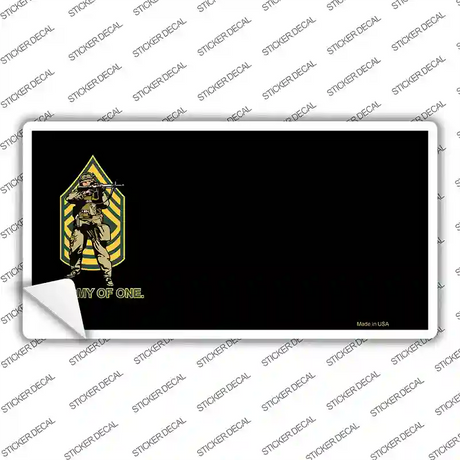 An Army of One Offset Motorcycle Novelty Sticker Decal