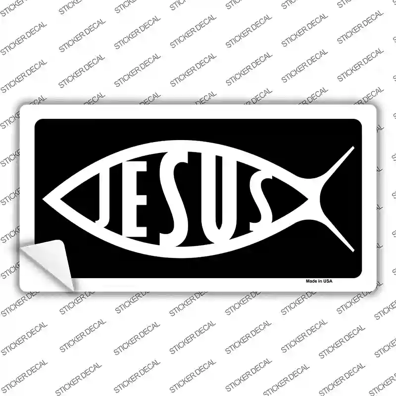 Jesus Fish Vanity Novelty Sticker Decal