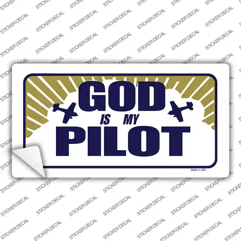God Is My Pilot Vanity Novelty Sticker Decal