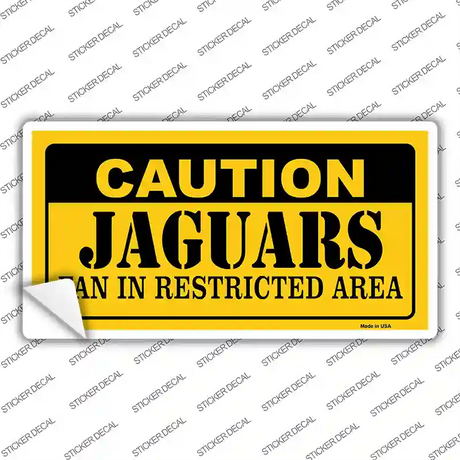 Caution Jaguars Novelty Sticker Decal