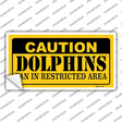 Caution Dolphins Novelty Sticker Decal