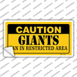 Caution Giants Novelty Sticker Decal