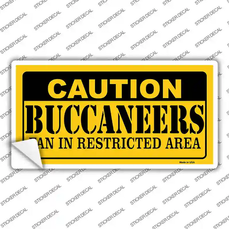 Caution Buccaneers Novelty Sticker Decal