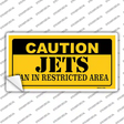 Caution Jets Novelty Sticker Decal