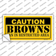 Caution Browns Novelty Sticker Decal