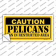 Caution Pelicans Fan Novelty Sticker Decal