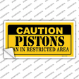 Caution Pistons Fan Novelty Sticker Decal