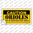 Caution Orioles Fan Novelty Sticker Decal