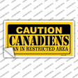 Caution Canadiens Novelty Sticker Decal