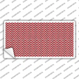 Red White Chevron Novelty Sticker Decal