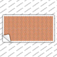 Orange White Chevron Novelty Sticker Decal