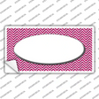 Pink White Chevon White Center Oval Novelty Sticker Decal