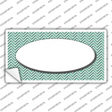 Mint White Chevon White Center Oval Novelty Sticker Decal