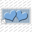 Light Blue White Chevron Light Blue Center Hearts Novelty Sticker Decal
