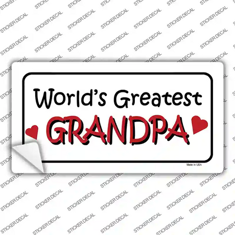Worlds Greatest Grandpa Novelty Sticker Decal